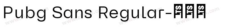 Pubg Sans Regular字体转换